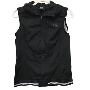 Gore Running Wear Vest Medium Black Windstopper Active Shell Reflective Sporty